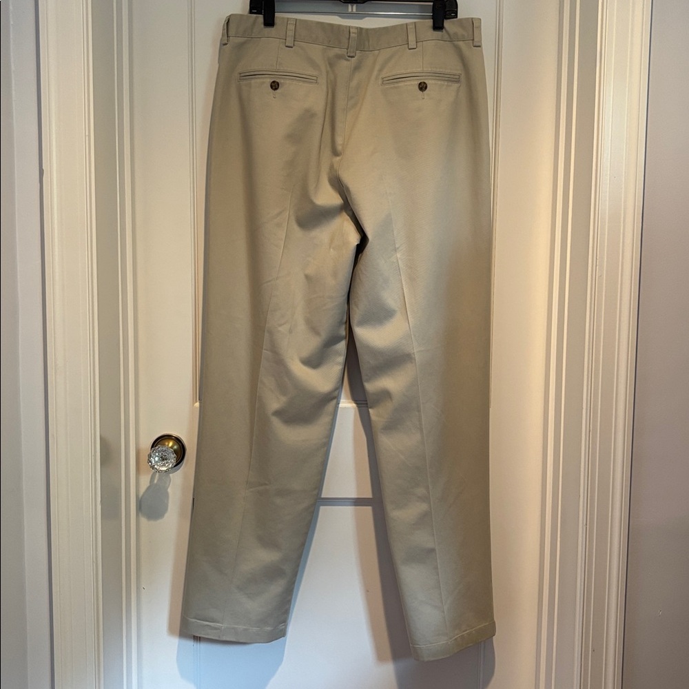 LL Bean Natural Fit 100% cotton flat front khakis in size 36, inseam 32 - Picture 6 of 15